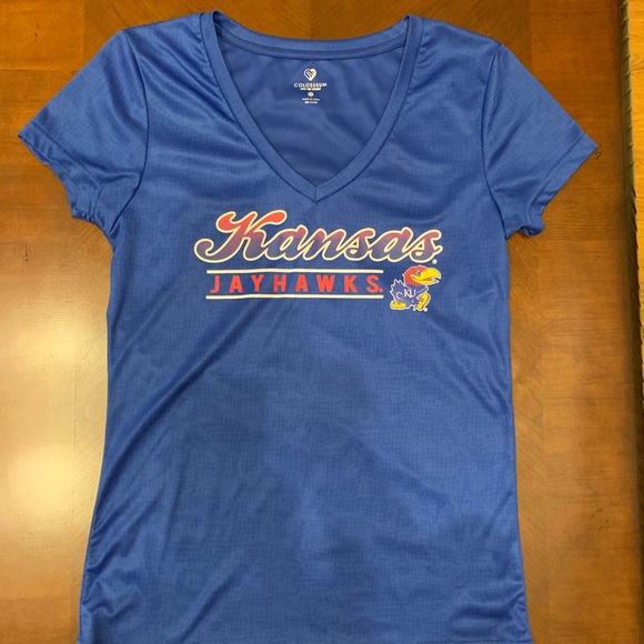 Blue Colosseum Kansas Jayhawks T-Shirt - Picture 1 of 4